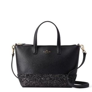 KATE SPADE BLACK INA GRETA COURT SMALL HANDBAG
